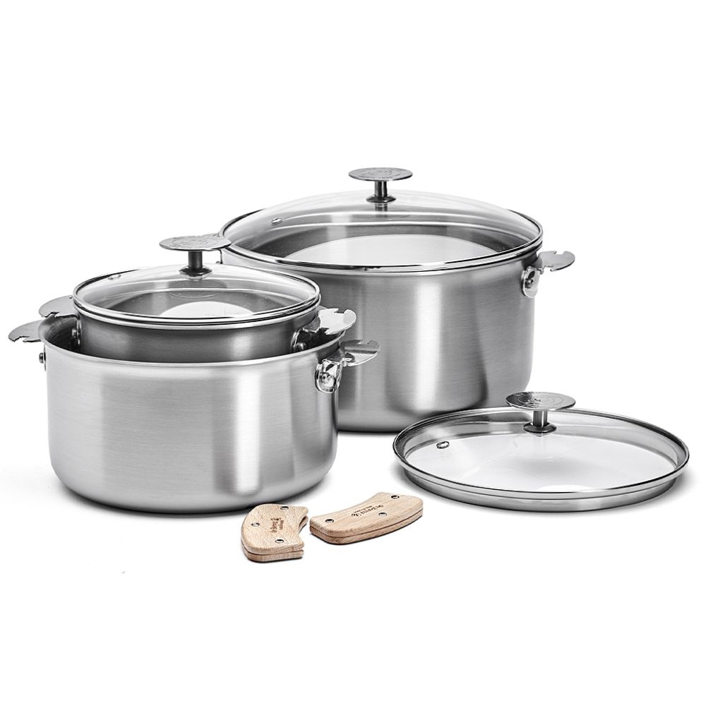 de Buyer - Stainless Steel Saucepan Set of 7 - ALCHIMY LOQY de Buyer - Stainless Steel Saucepan Set of 7 - ALCHIMY LOQY