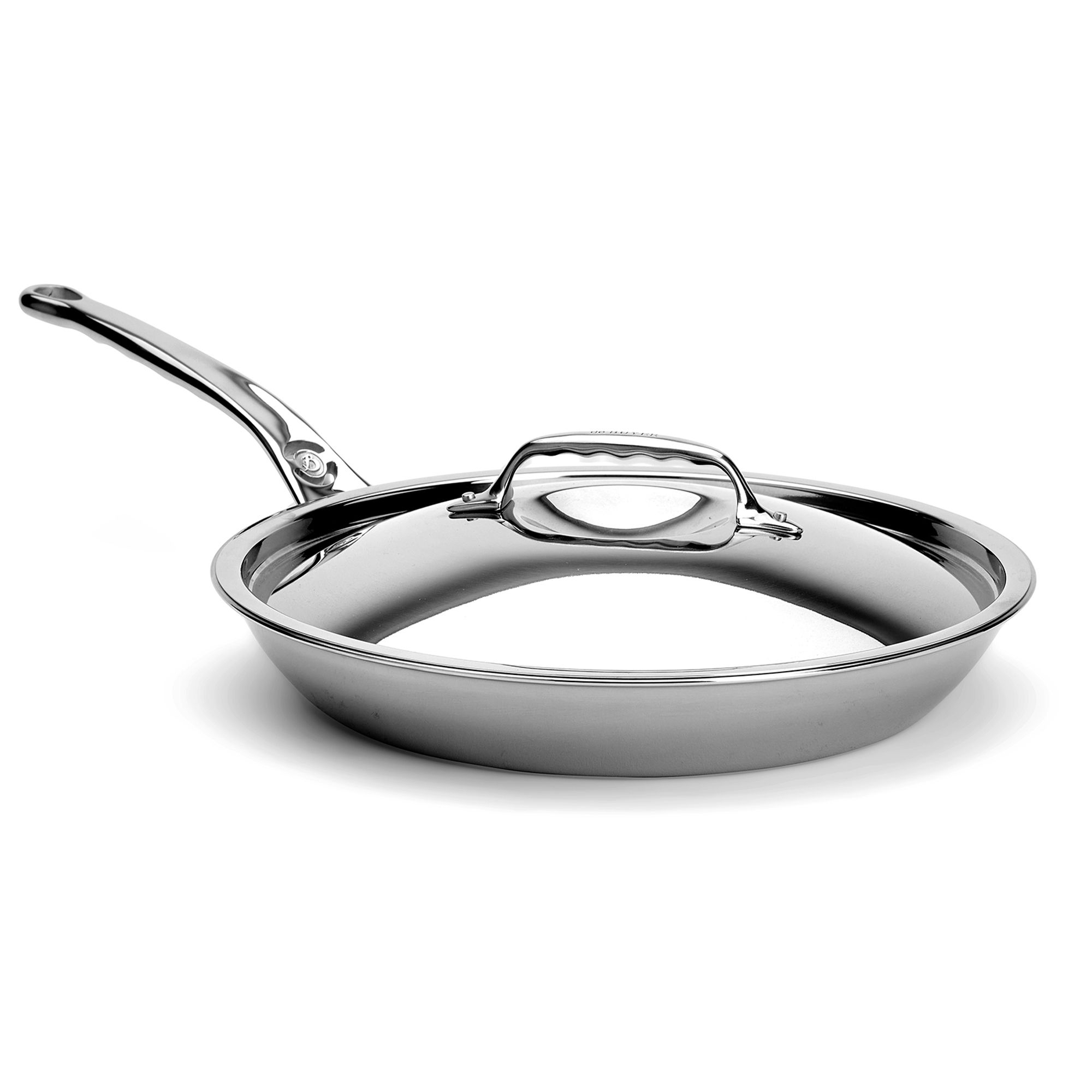 High quality stainless steel frying pan with lid