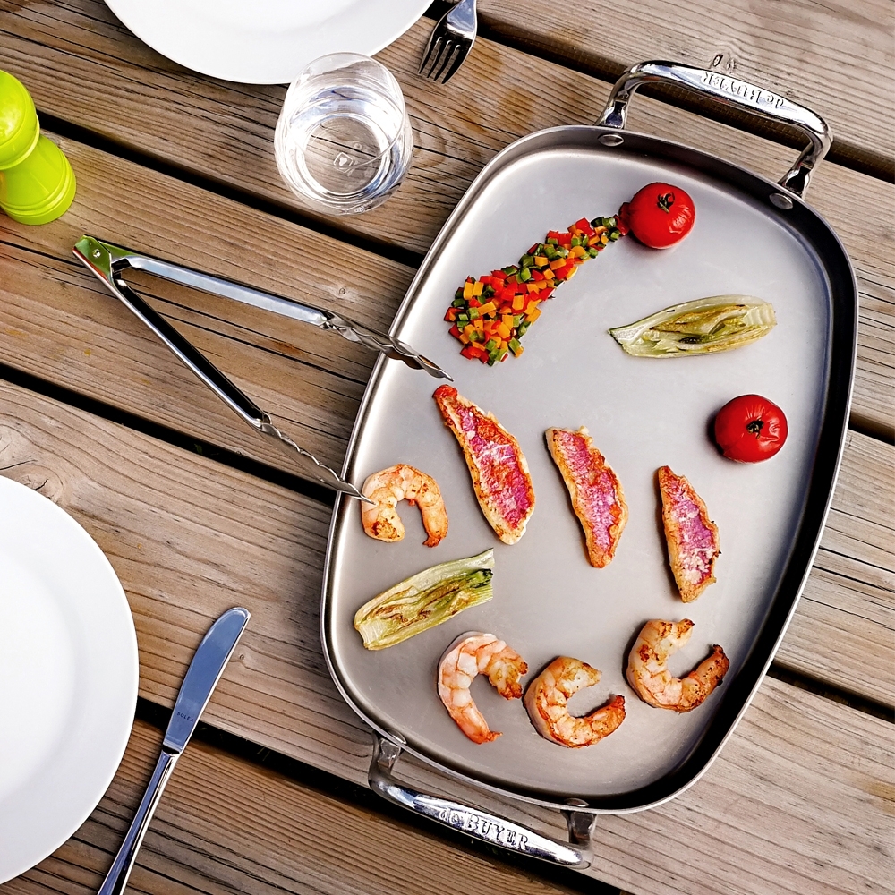 de Buyer - Mineral B - rectangular Grill Pan La Plancha de Buyer - Mineral B - rectangular Grill Pan La Plancha