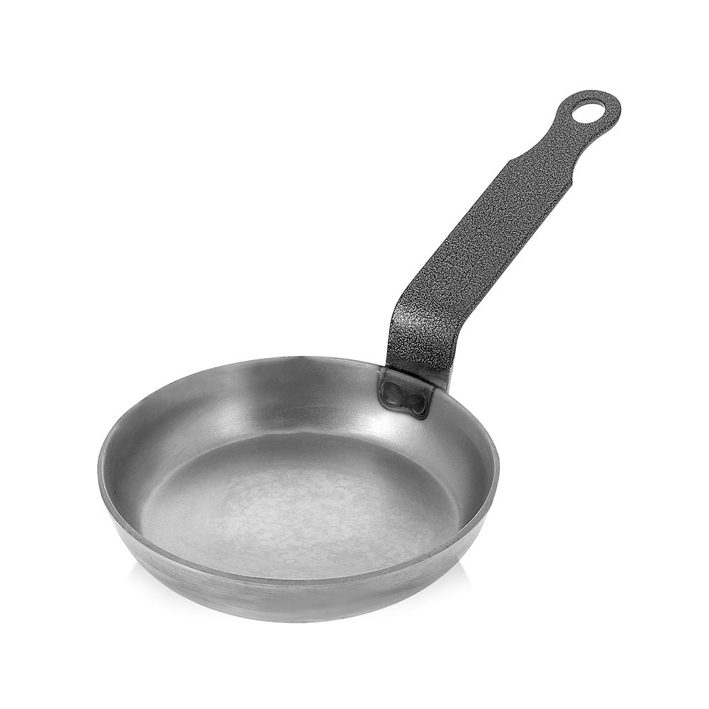 de Buyer 5130.28 Carbone Plus Round Frying Pan with Stainless Steel Cold Handle 28 cm Diameter