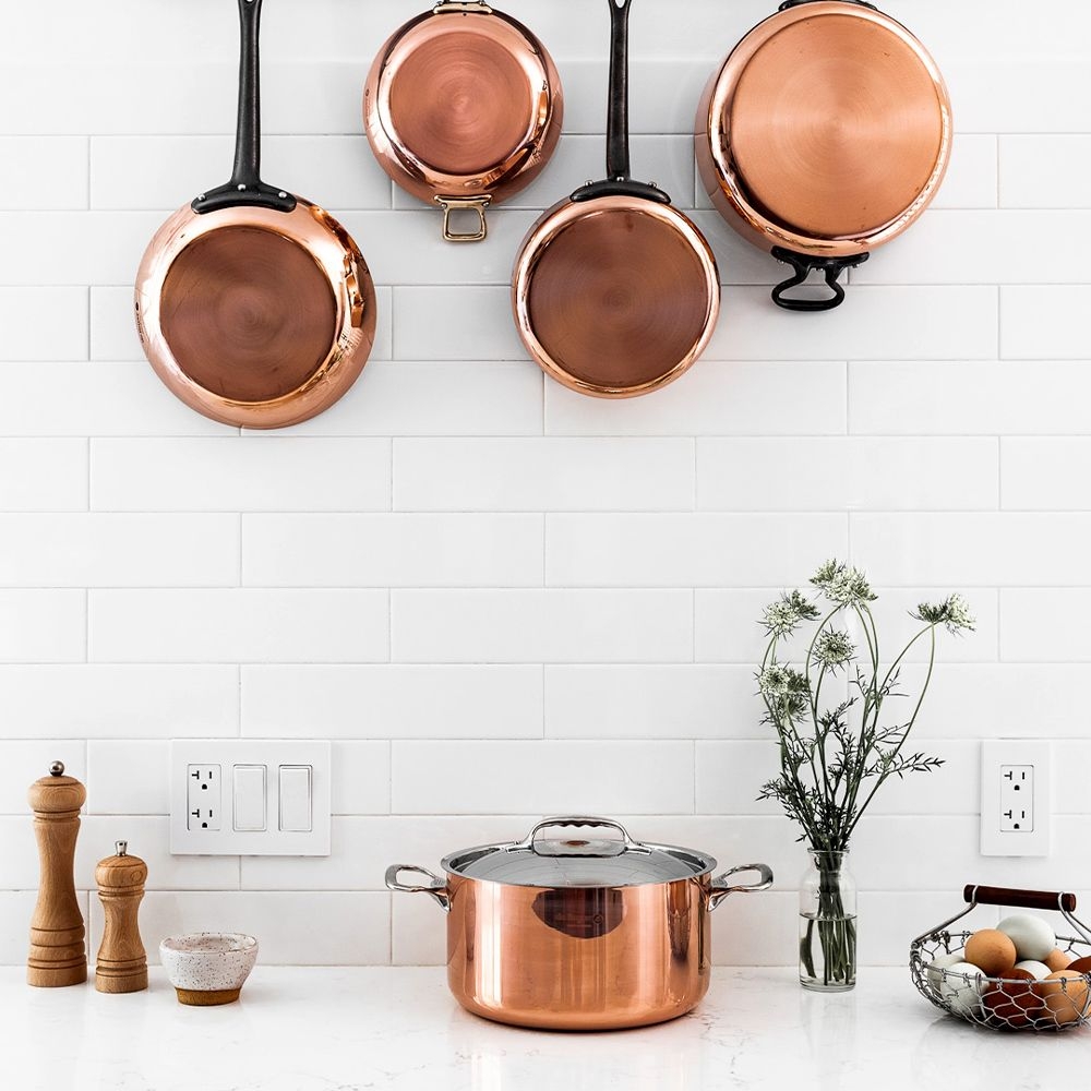 de Buyer - Bratentopf mit Deckel und Messinggriffen