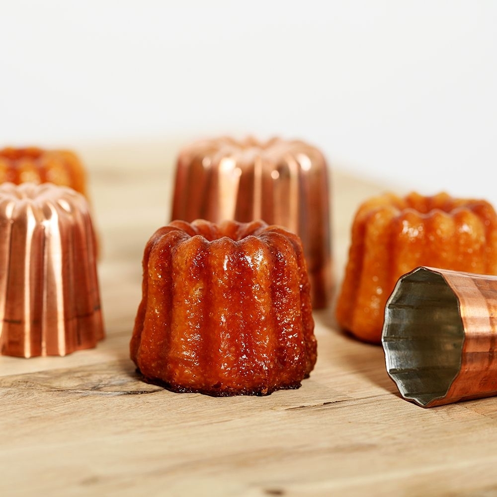 de Buyer - Tinned copper fluted moulds for Canelés