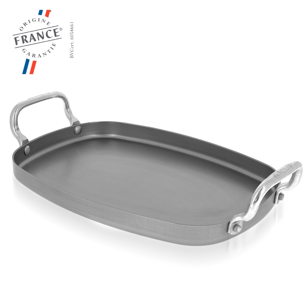 de Buyer - Mineral B - rectangular Grill Pan La Plancha de Buyer - Mineral B - rectangular Grill Pan La Plancha