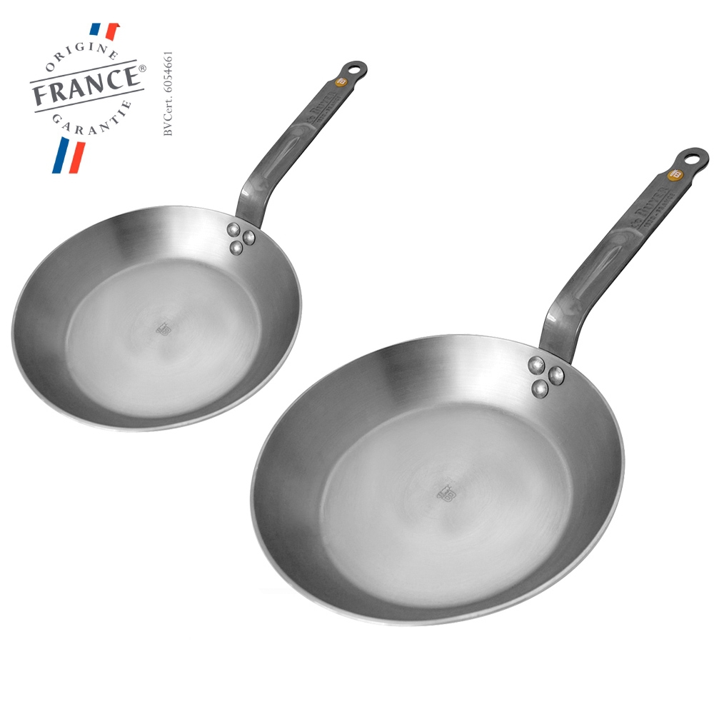 de Buyer - Mineral B round Frypan 24 + 28 cm