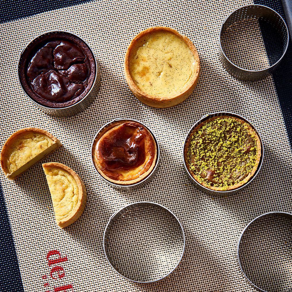 Perforated Tart Ring - 7.5 Inch Diameter Stainless Steel Baking Ring For Even Browning