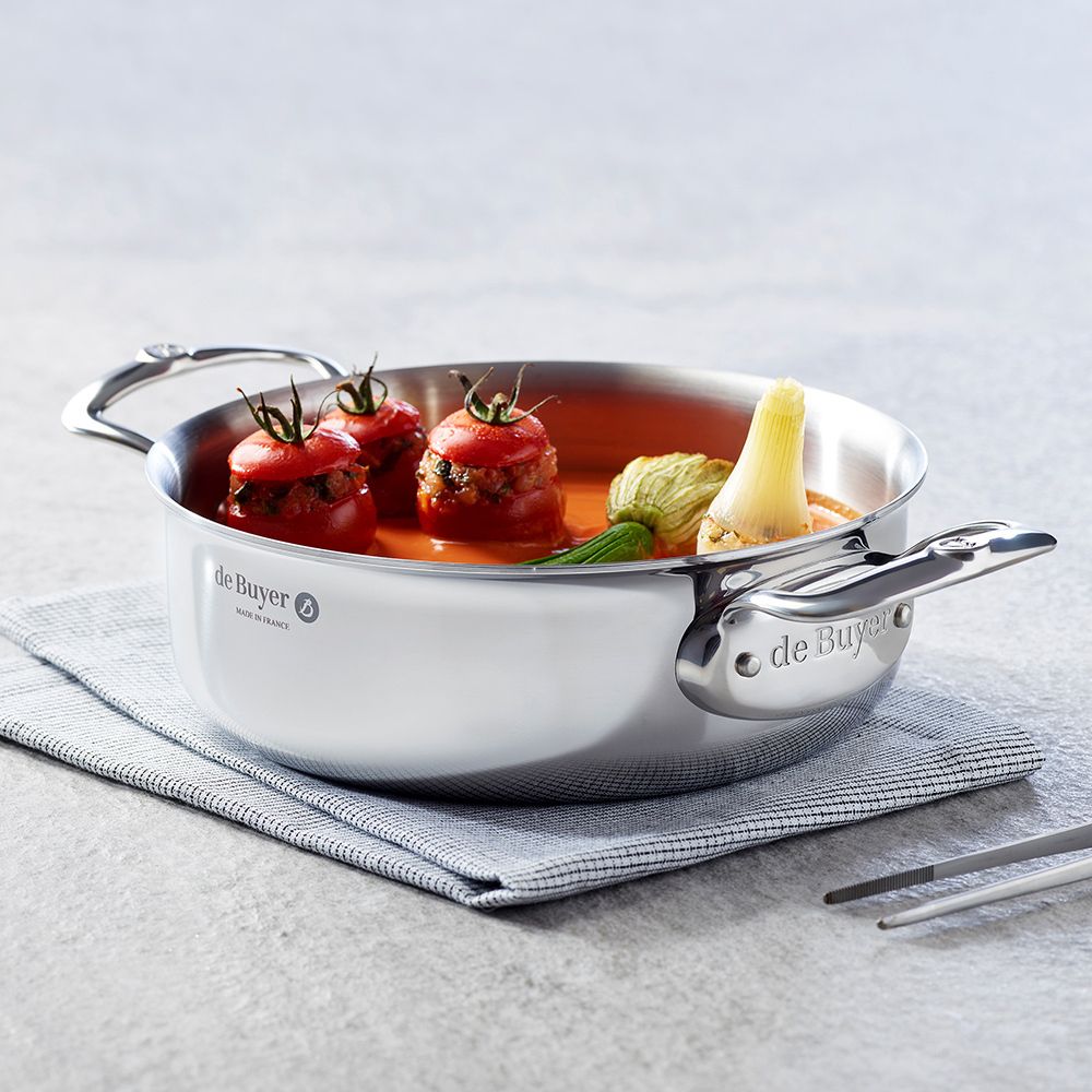 de Buyer - Niederer Edelstahl Bratentopf mit Deckel - AFFINITY de Buyer - Niederer Edelstahl Bratentopf mit Deckel - AFFINITY
