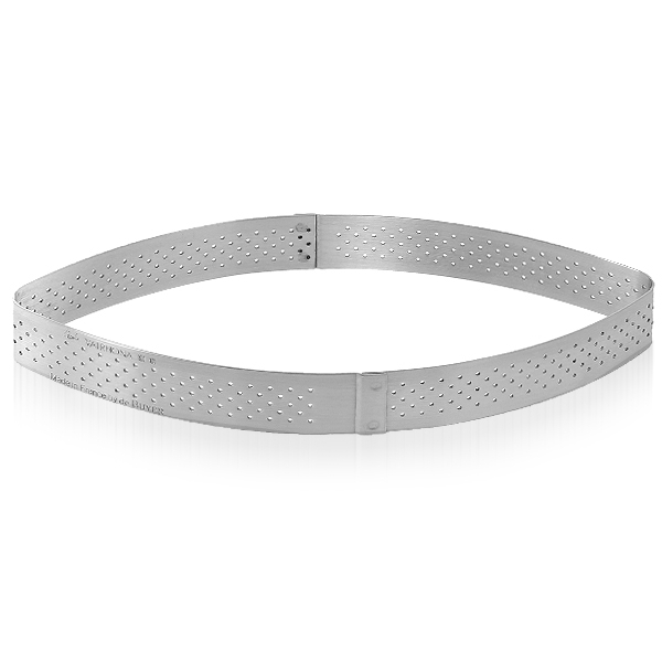 de Buyer - Calisson perforated tart ring - 2 cm - Valrhona de Buyer - Calisson perforated tart ring - 2 cm - Valrhona