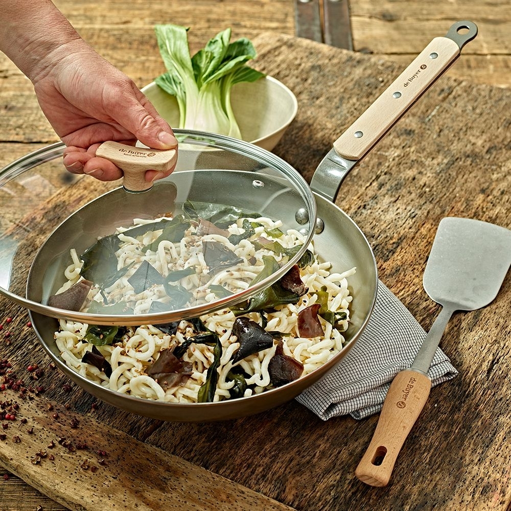 de Buyer - Glasdeckel mit Buchenholzknauf de Buyer - Glasdeckel mit Buchenholzknauf