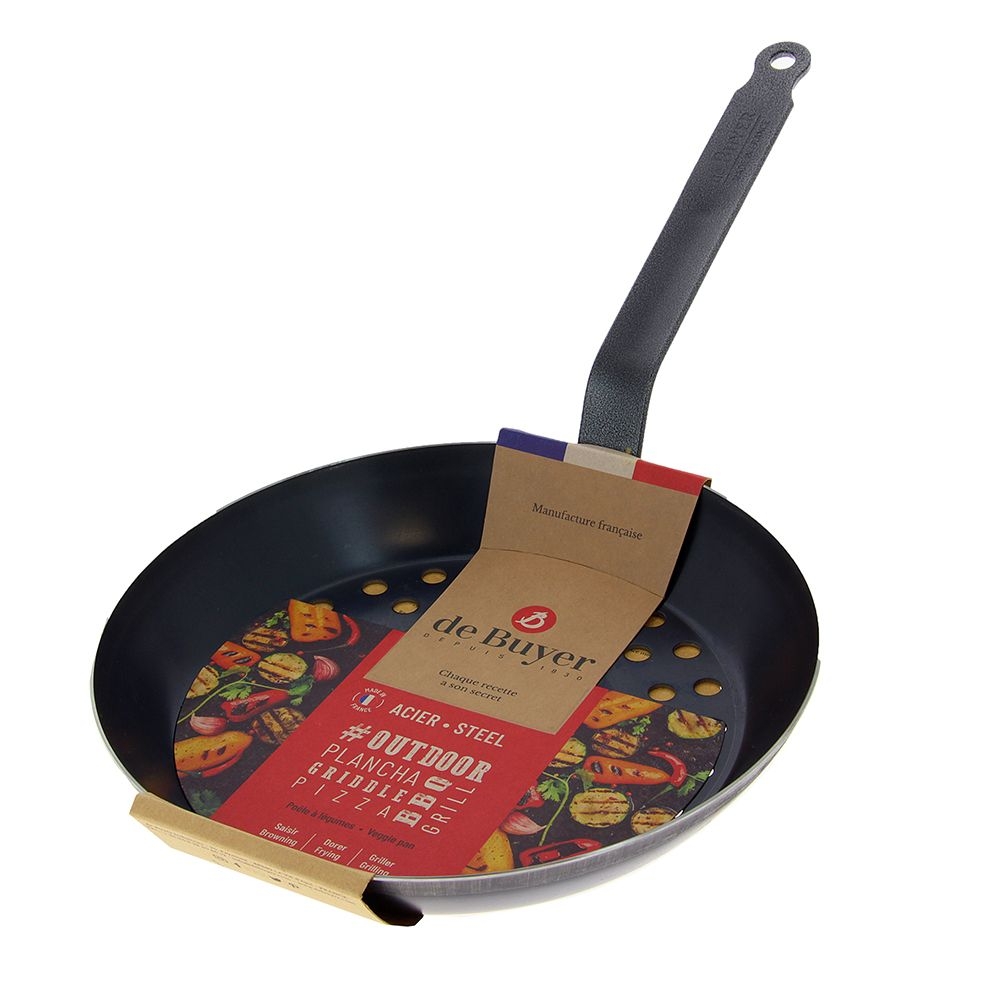 de Buyer - Vegetable perforated pan 28 cm - BBQ de Buyer - Vegetable perforated pan 28 cm - BBQ