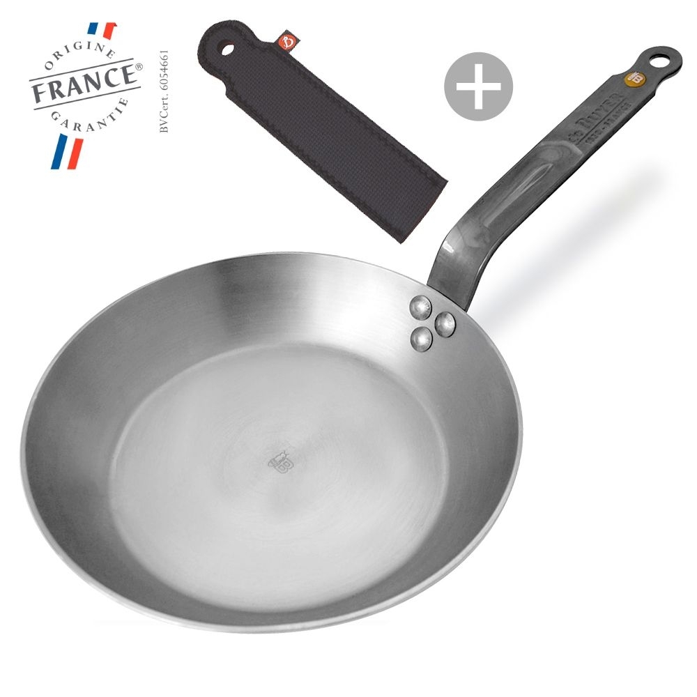 de Buyer - round Frypan - Mineral B Element + Glove