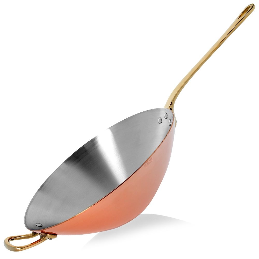 de Buyer - Kupfer WOK mit Messinggriffen 32 cm de Buyer - Kupfer WOK mit Messinggriffen 32 cm