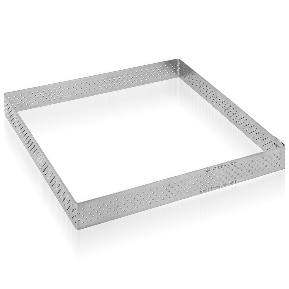 Carré inox - 20 x 20 x ht 4,5 cm - Gobel - Meilleur du Chef