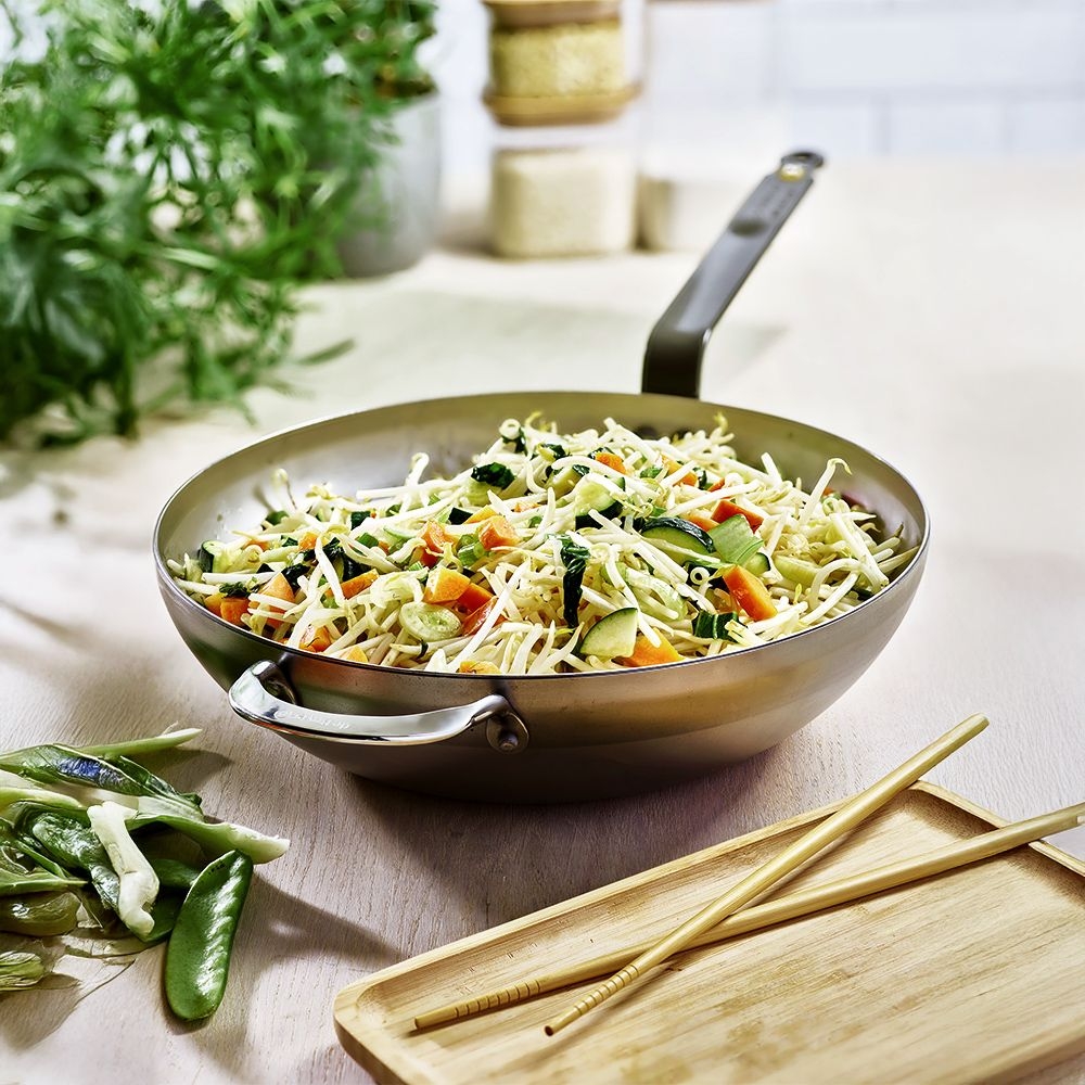 de Buyer - Mineral B - Curved steel wok with handle - 32 cm de Buyer - Mineral B - Curved steel wok with handle - 32 cm
