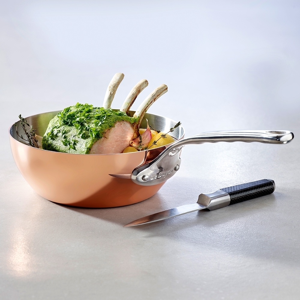 de Buyer - Copper Sauté Pan Conical - Prima Matera de Buyer - Copper Sauté Pan Conical - Prima Matera