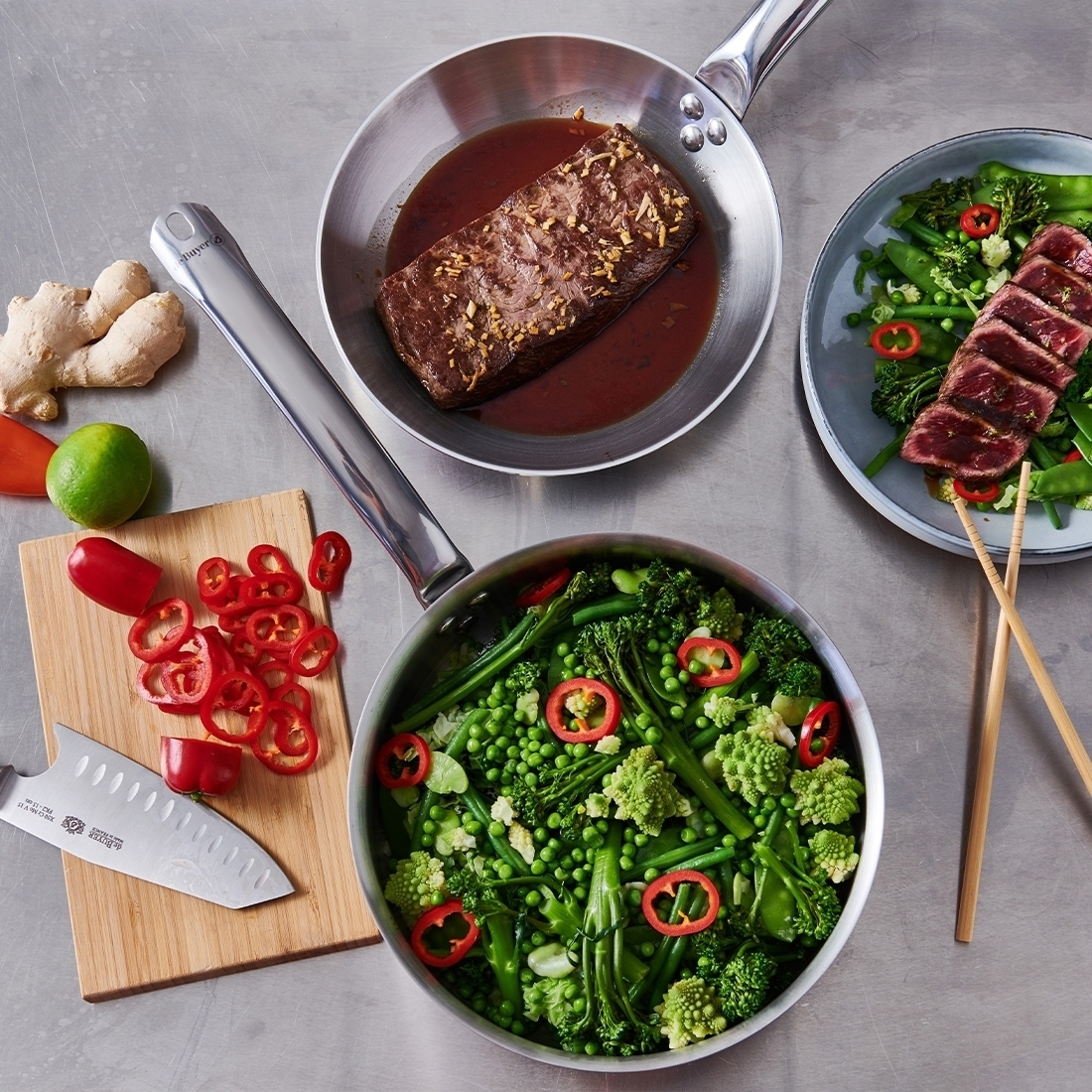 de Buyer - Stainless Steel - Straight Sauté Pan - ALCHIMY de Buyer - Stainless Steel - Straight Sauté Pan - ALCHIMY