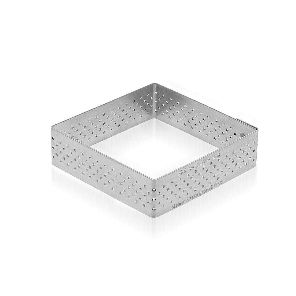 de Buyer - quadratischer Tortenring gelocht - H 2 cm