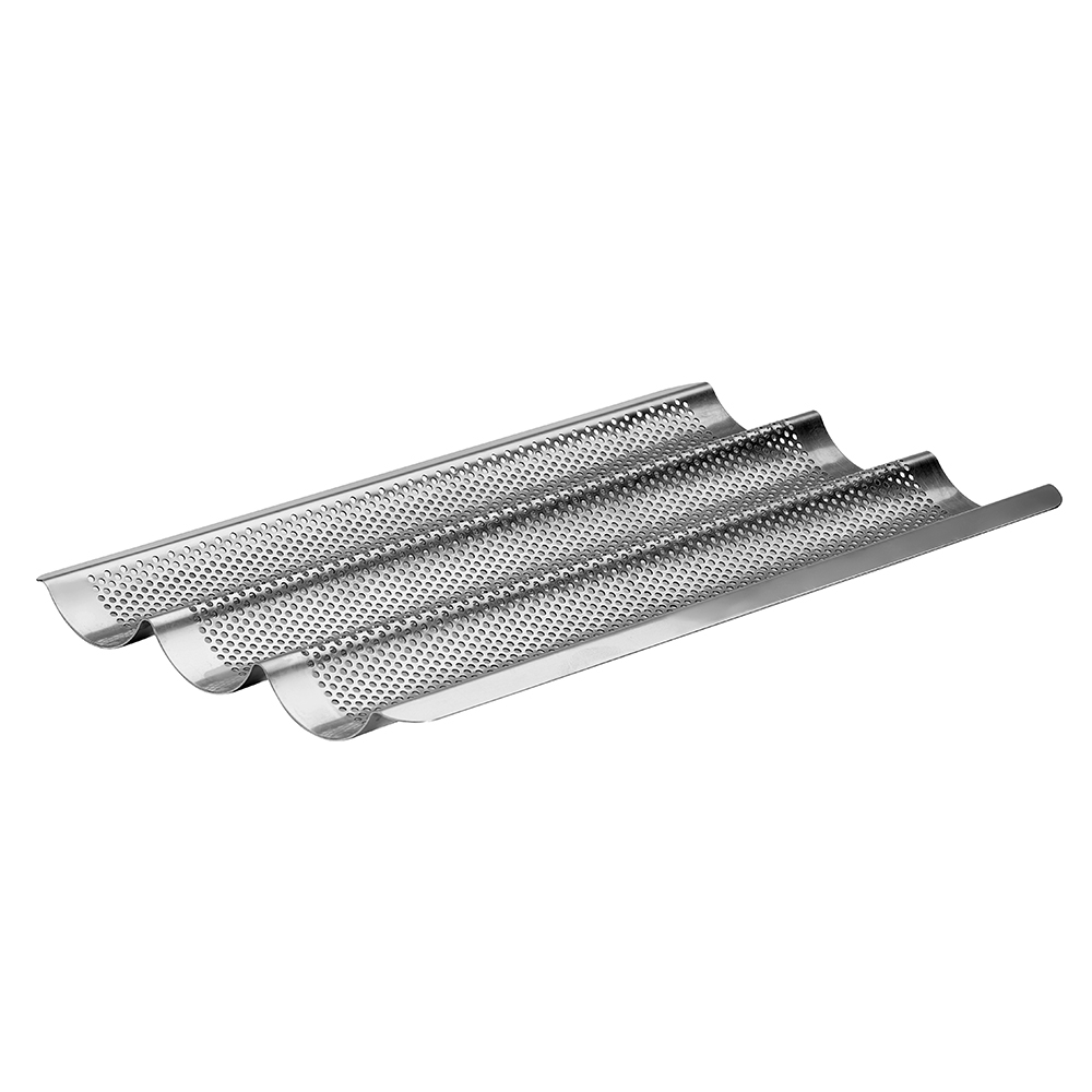 de Buyer - Perforierte Edelstahlform für 3 Baguettes de Buyer - Perforierte Edelstahlform für 3 Baguettes