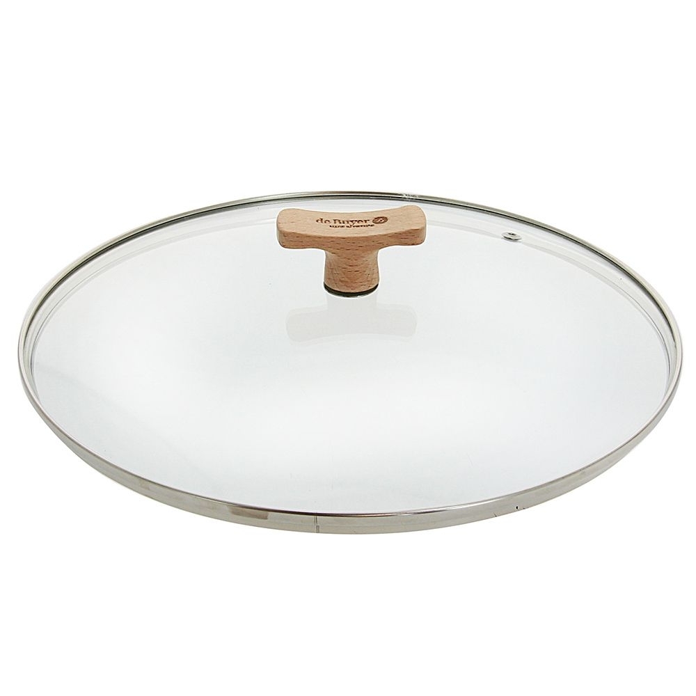 de Buyer - Glass Lid Bois with beechwood knob