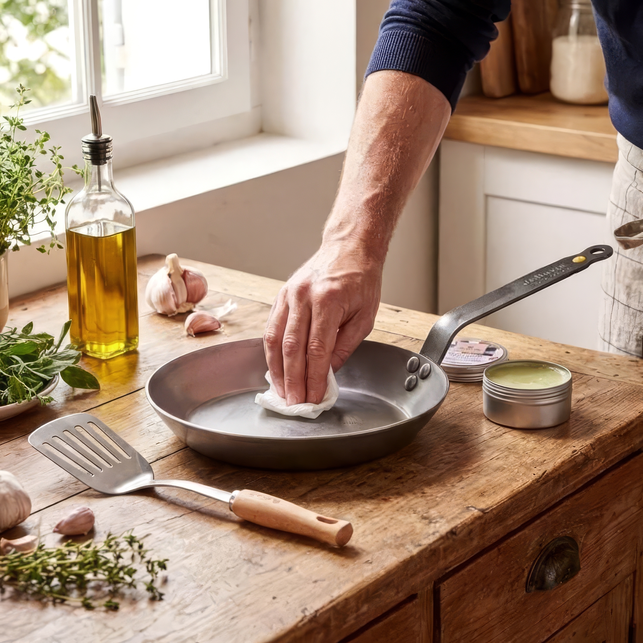 de Buyer - Seasoning and Maintenance Wax for Steel Cookware 100 ml