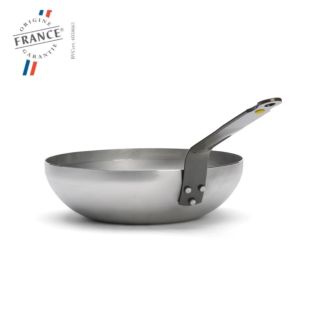 de Buyer - Mineral B - Curved steel wok with handle - 24 cm