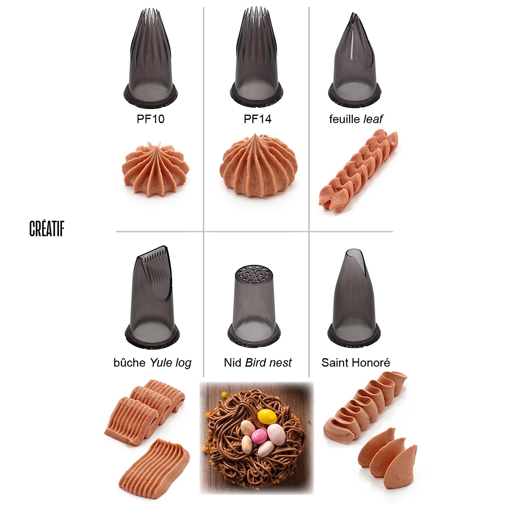 de Buyer - Satz von 6 Garniertüllen Set KREATIV de Buyer - Satz von 6 Garniertüllen Set KREATIV