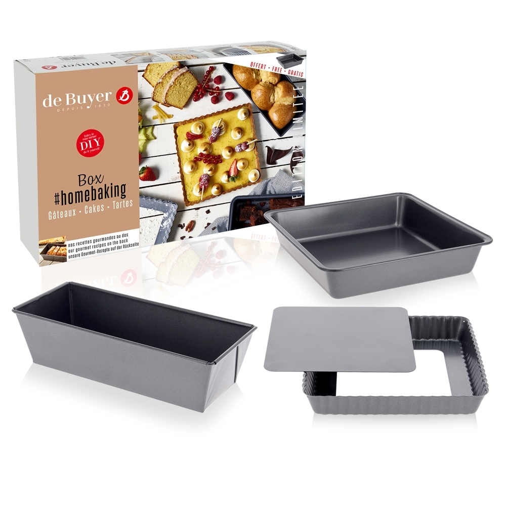 de Buyer - Gâteaux - Cakes - Tartes - Set of 3 homebaking de Buyer - Gâteaux - Cakes - Tartes - Set of 3 homebaking