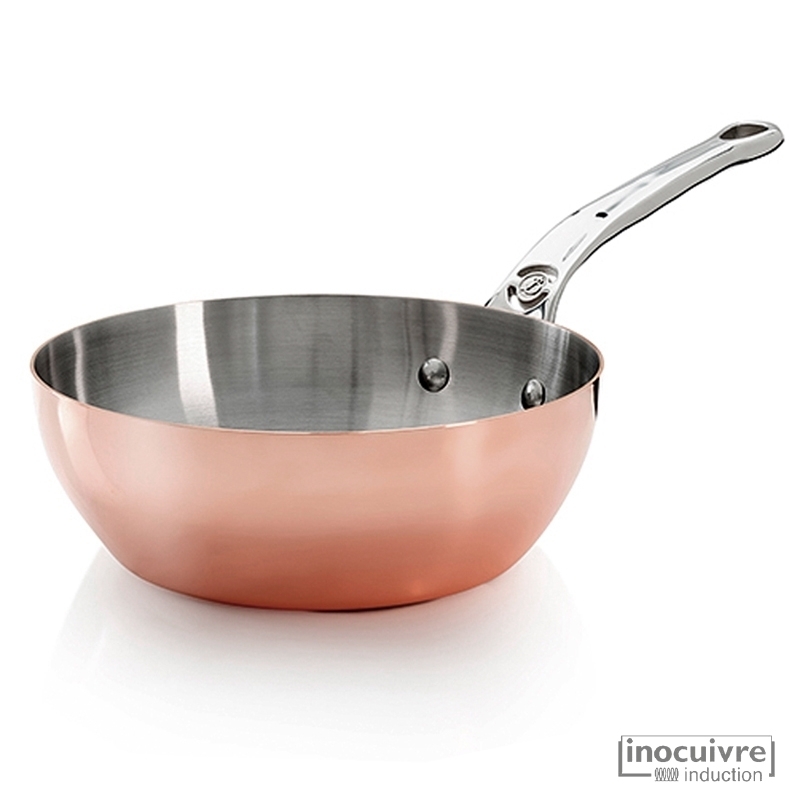 de Buyer - Copper Sauté Pan Conical - Prima Matera de Buyer - Copper Sauté Pan Conical - Prima Matera