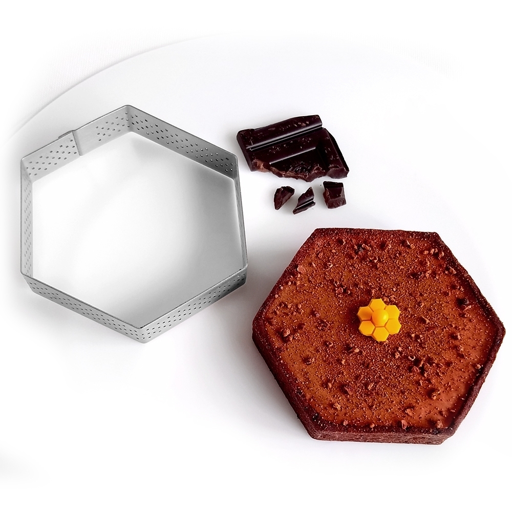 de Buyer - Tart ring - HEXAGONAL  - Valrhona de Buyer - Tart ring - HEXAGONAL  - Valrhona