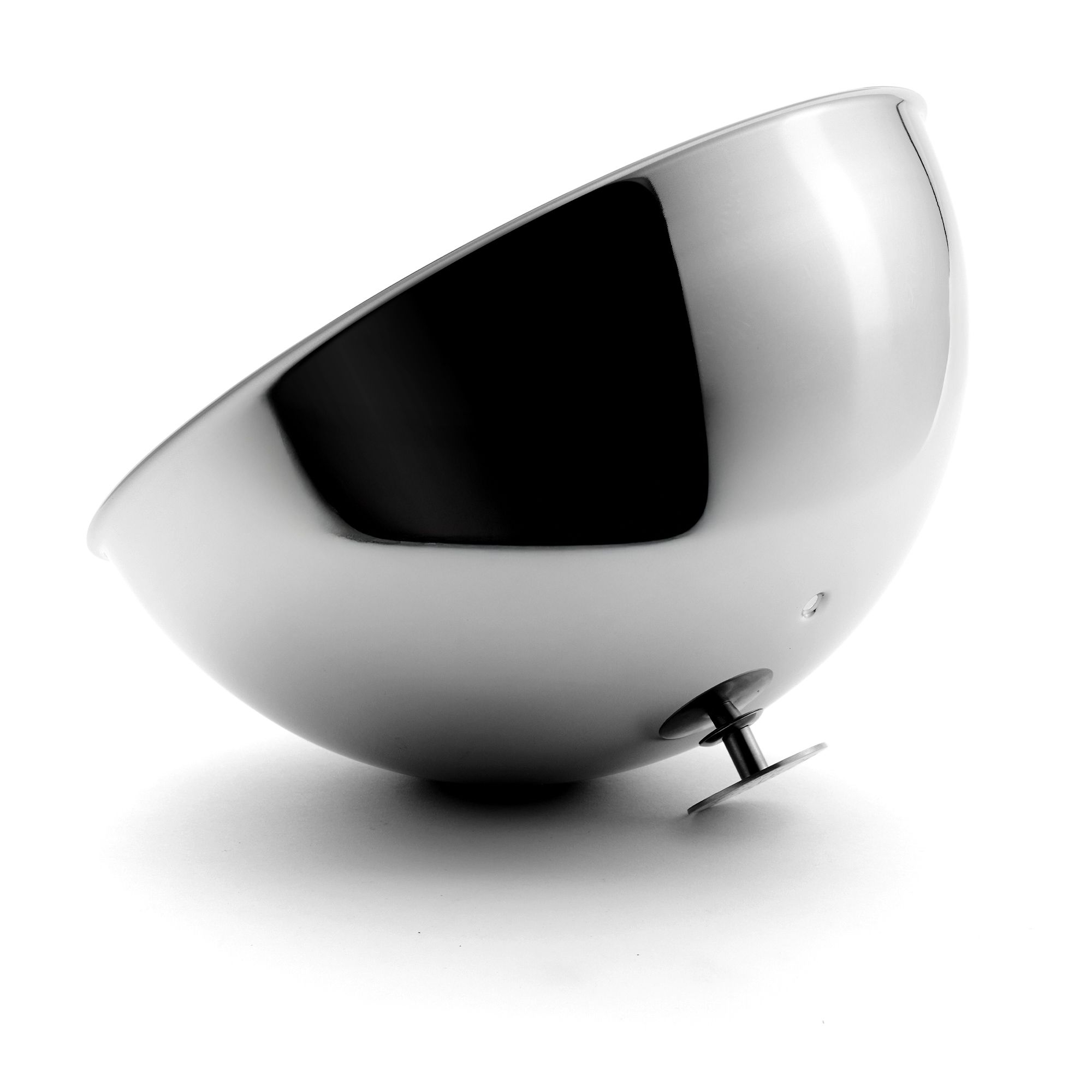 Polierte Edelstahlschüssel mit Saugfuß