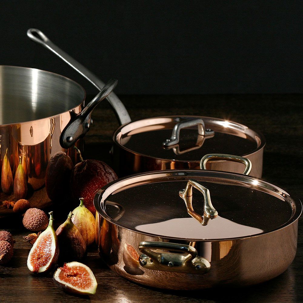 de Buyer - Copper Saucepan with brass handle