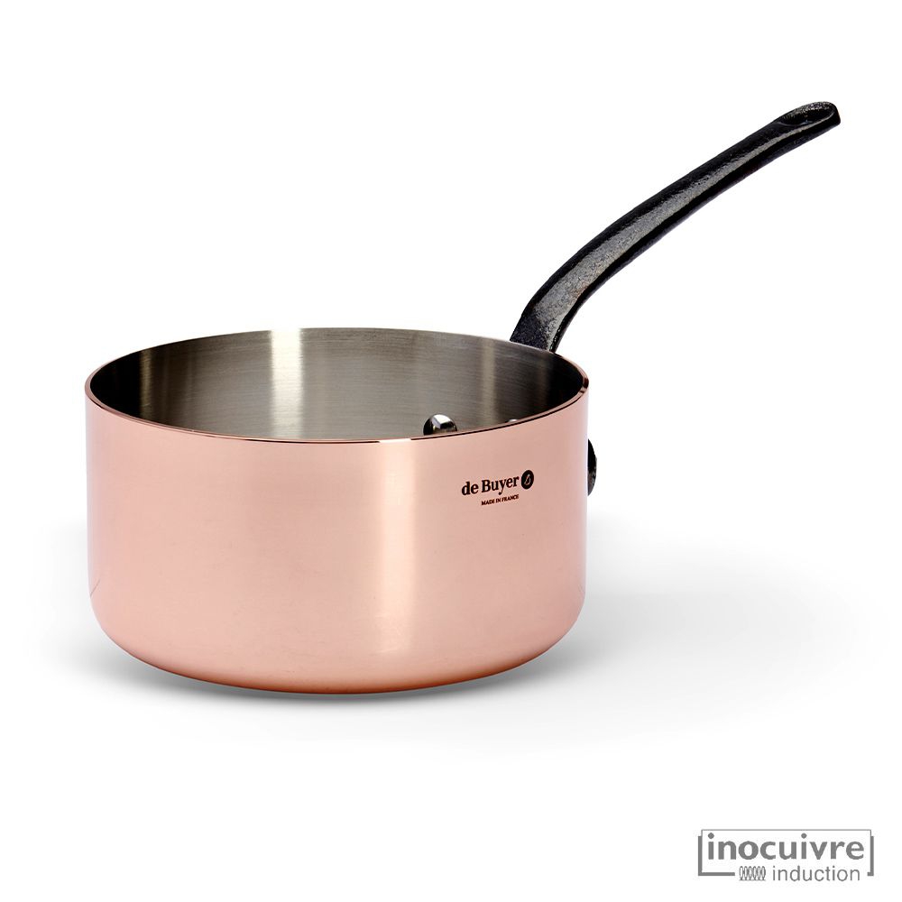 de Buyer - Copper Cookware Set of 3 - Prima Matera - Cast iron handles