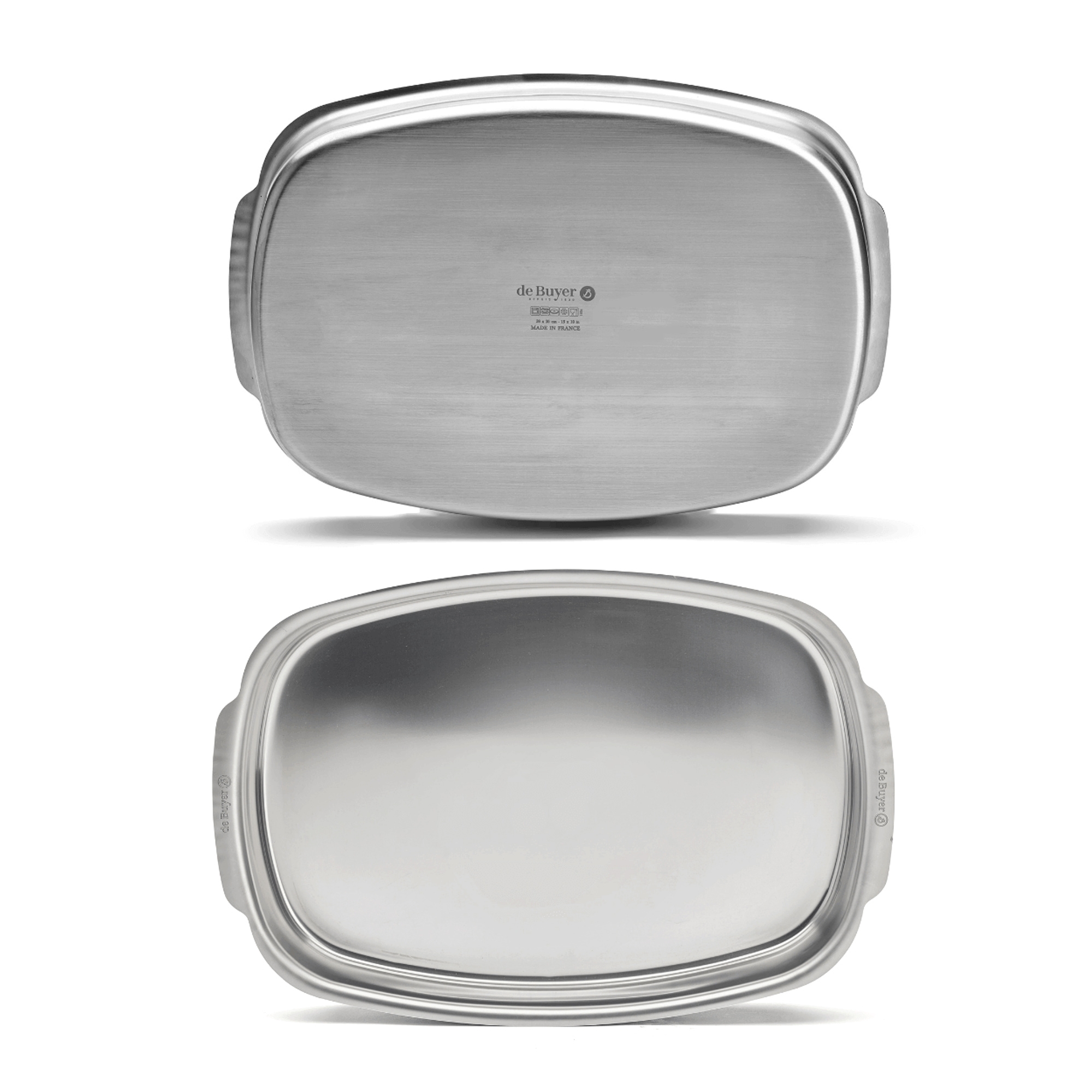 de Buyer - Rectangular stainless steel roasting dish | 38 x 26 cm