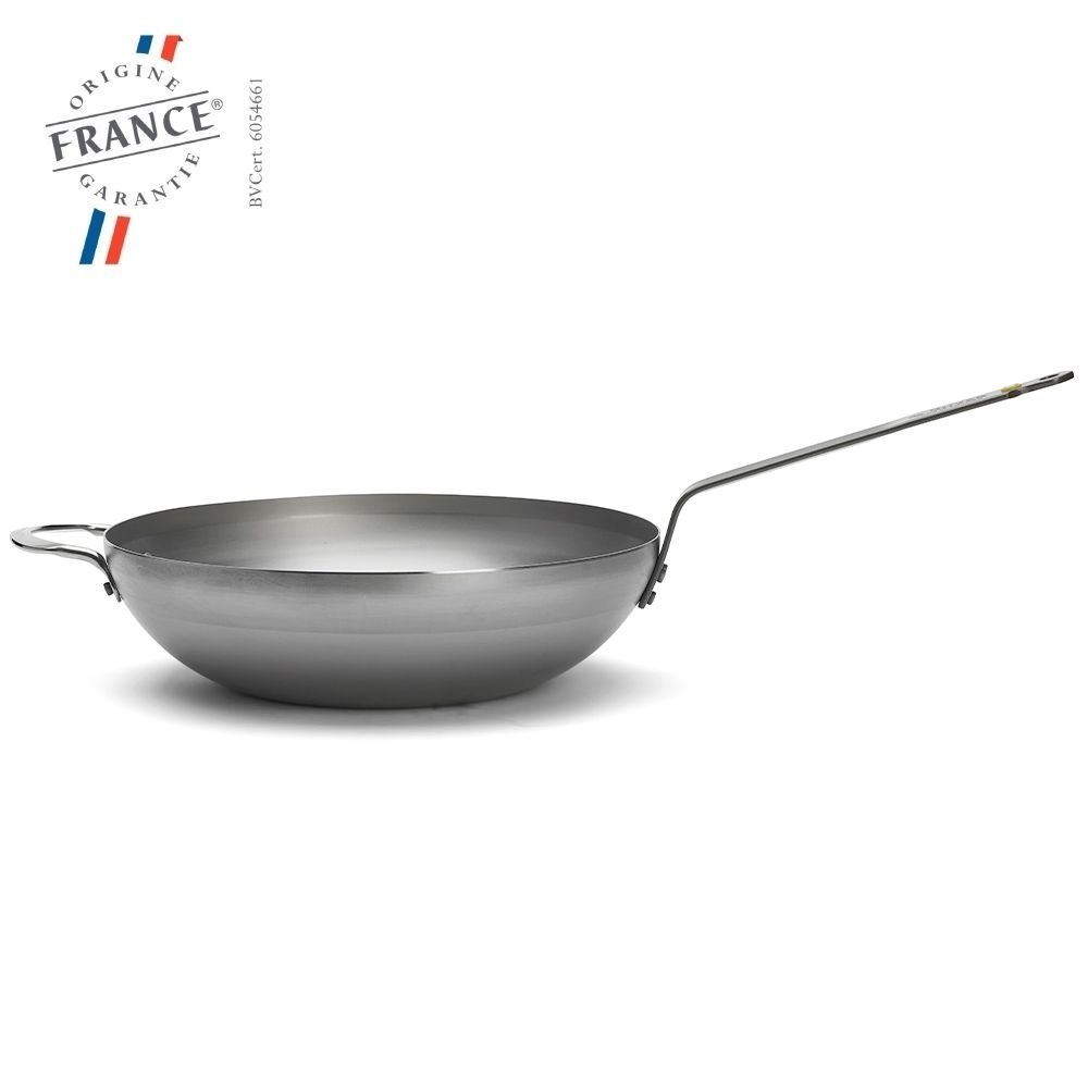 de Buyer - Mineral B - Curved steel wok with handle - 32 cm de Buyer - Mineral B - Curved steel wok with handle - 32 cm