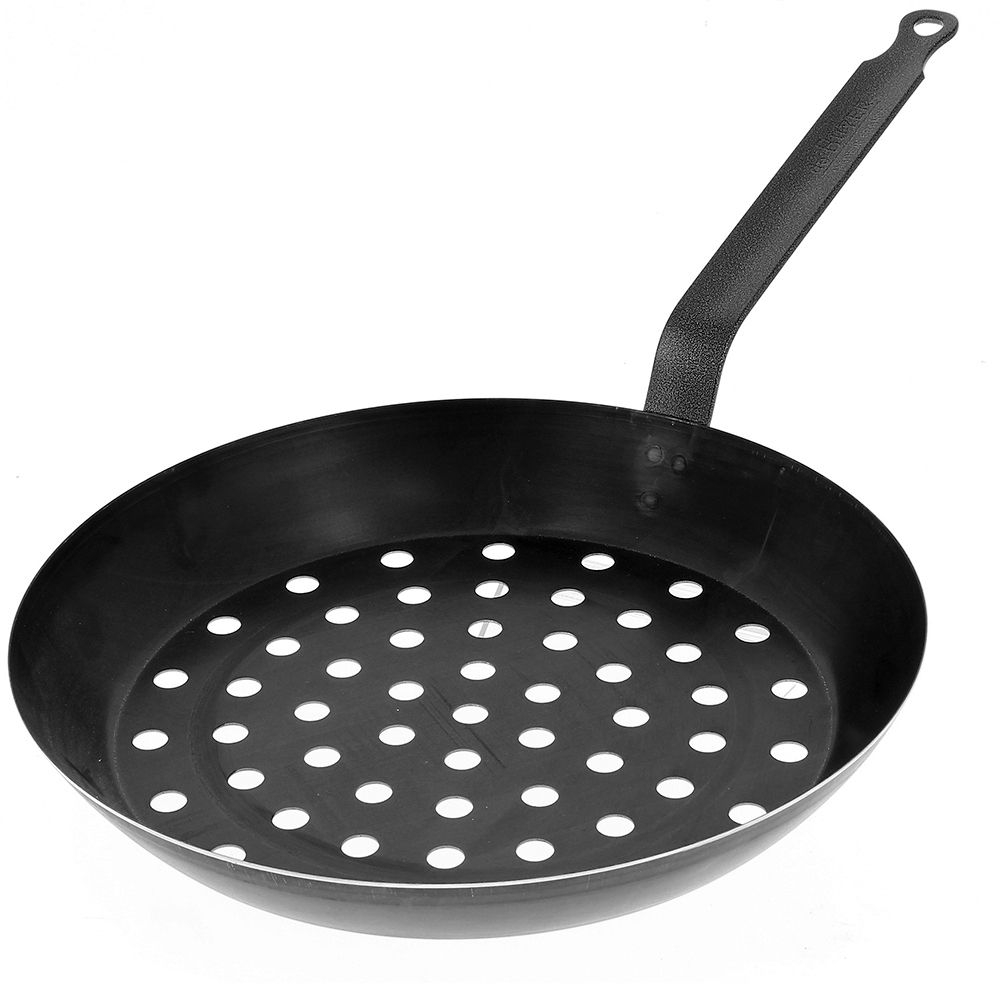 Chestnut pan with side ventilation, mild steel, , Chestnut pans - De Buyer