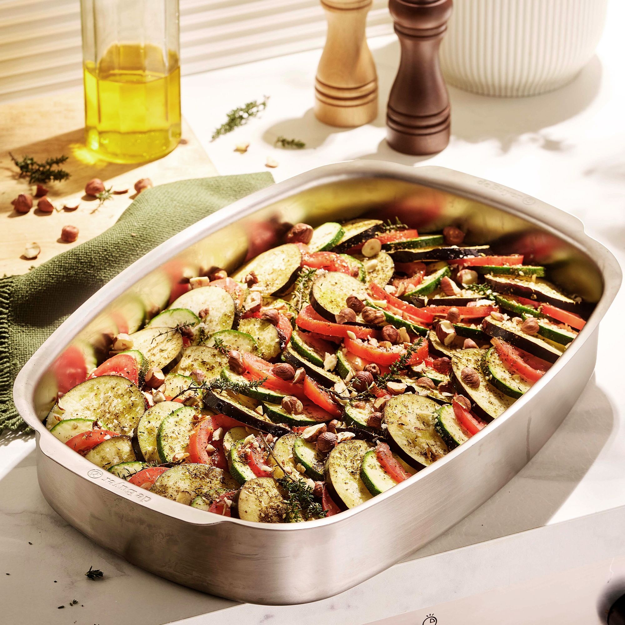 de Buyer - Rectangular stainless steel roasting dish | 38 x 26 cm