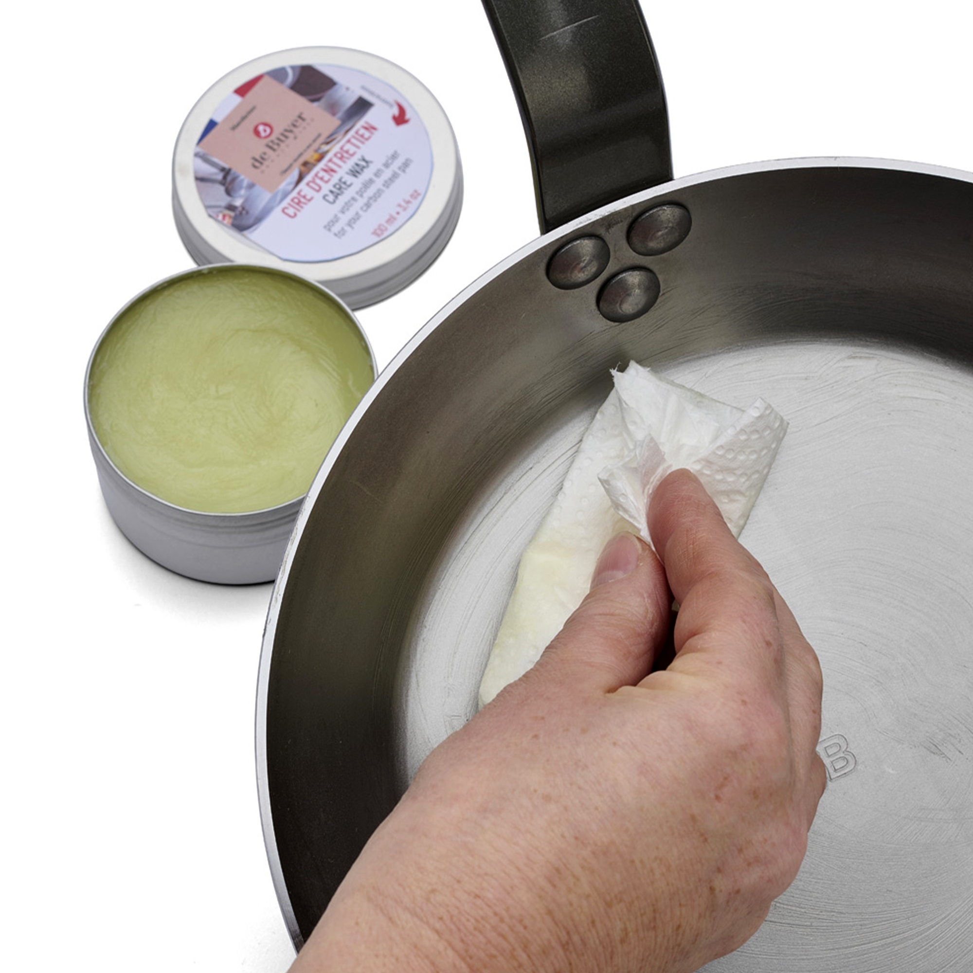 de Buyer - Seasoning and Maintenance Wax for Steel Cookware 100 ml
