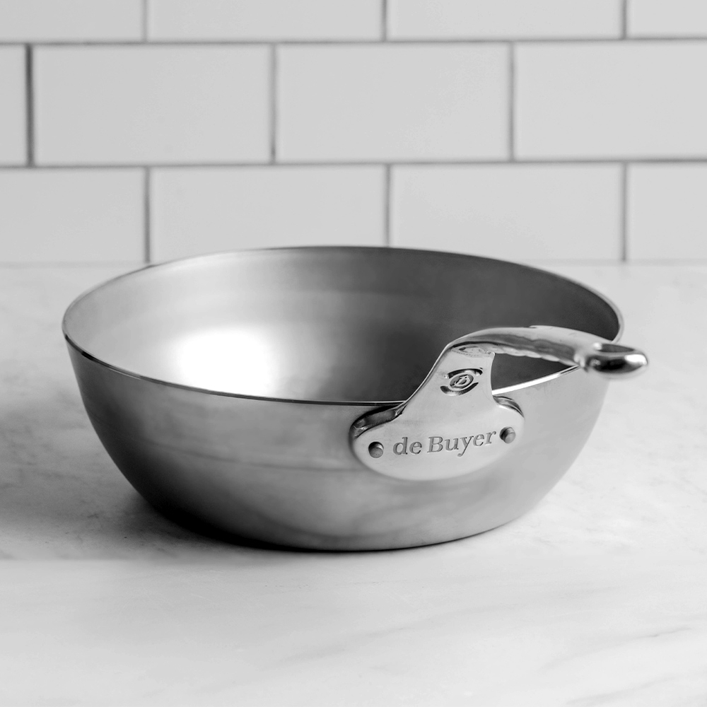 de Buyer Mineral B Element Pro Round Frying Pan, 28 cm, Silver