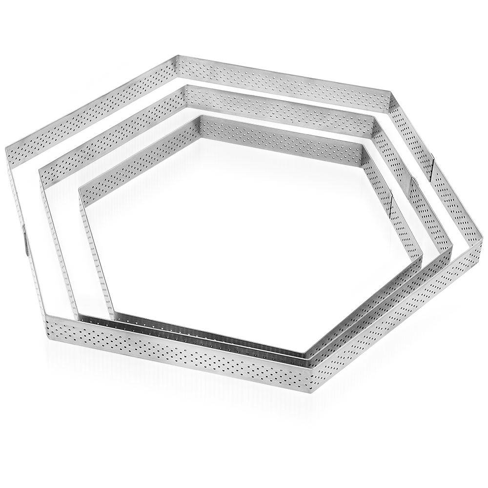 de Buyer - Tart ring - HEXAGONAL  - Valrhona de Buyer - Tart ring - HEXAGONAL  - Valrhona