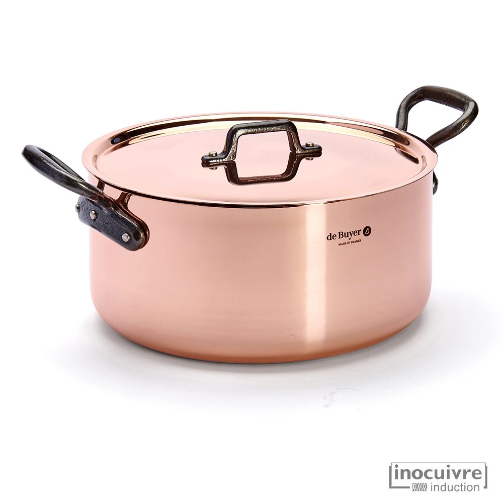 de Buyer - Copper Cookware Set of 3 - Prima Matera - Cast iron handles de Buyer - Copper Cookware Set of 3 - Prima Matera - Cast iron handles